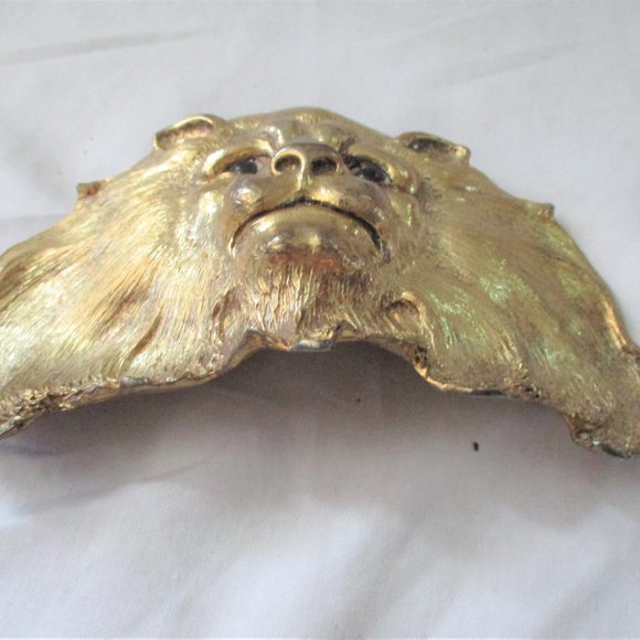 SIGNED Vintage 1984 CHRISTOPHER ROSS LION BELT BUCKLE w EYES! - Picture 4 of 6